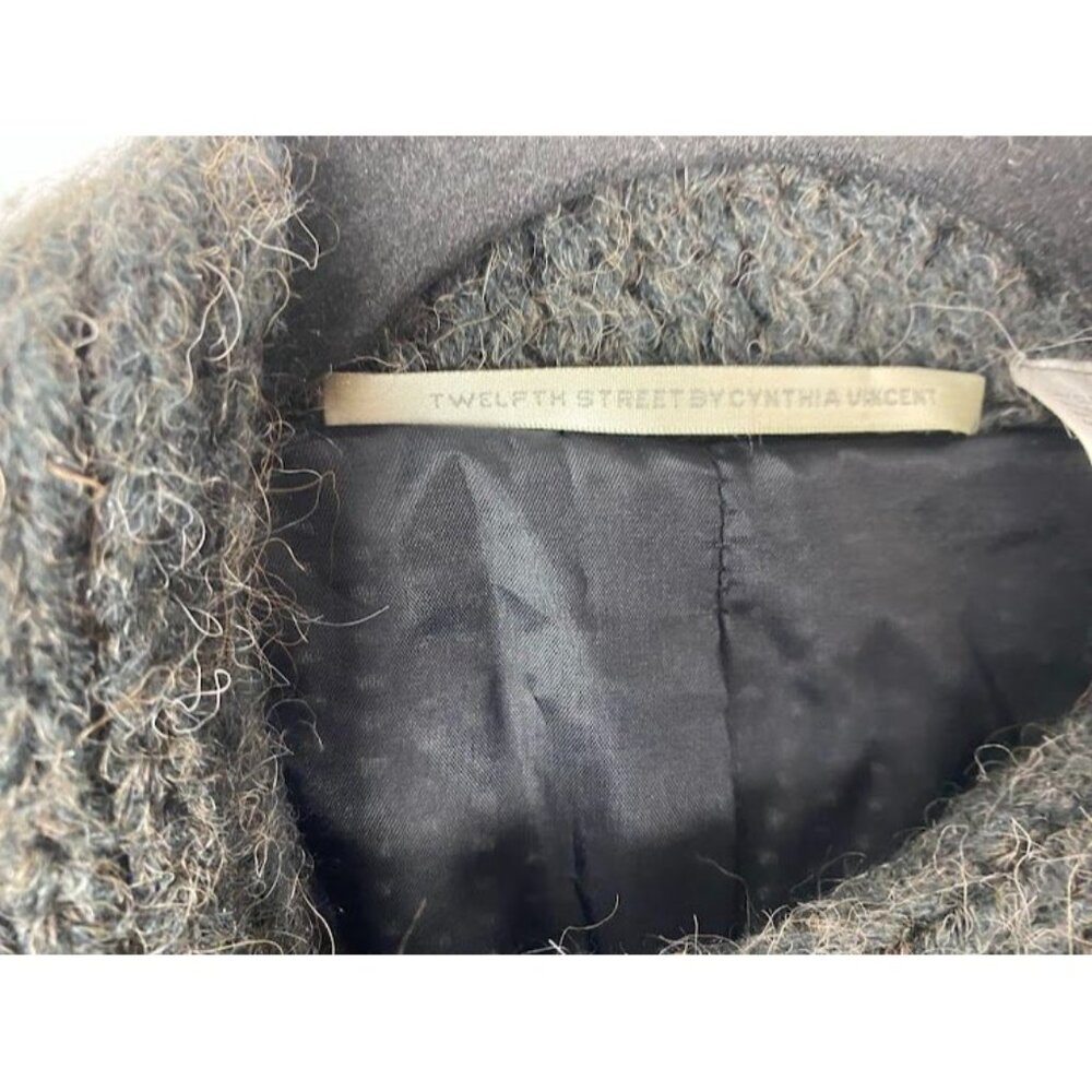 Twelfth Street By Cynthia Vincent Gray  Alpaca Blend Sweater Jacket style# S9517 - Picture 9 of 14